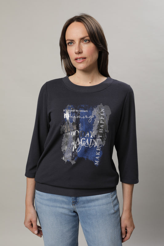 T-Shirt mit Rundhals und Druck