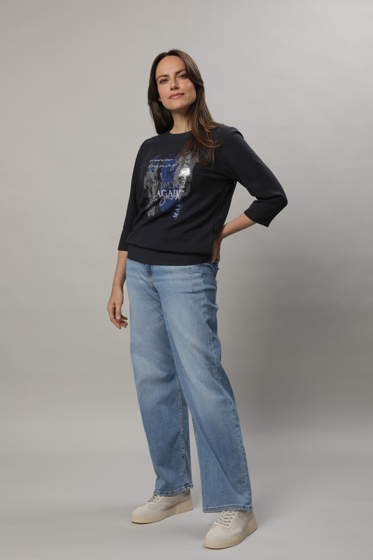 T-Shirt mit Rundhals und Druck