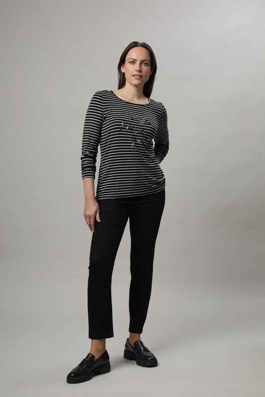 Langarmshirt mit Rundhals und Alloverdruck