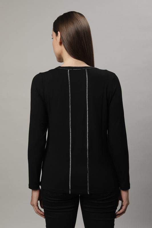 Langarmshirt mit Rundhals und Druck