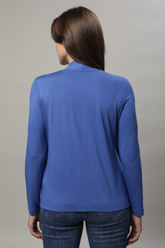 Langarmshirt mit V-Ausschnitt