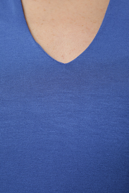 Langarmshirt mit V-Ausschnitt