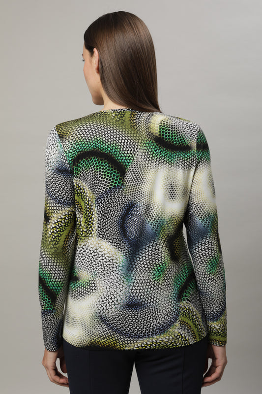 Langarmshirt mit Rundhals und Alloverdruck