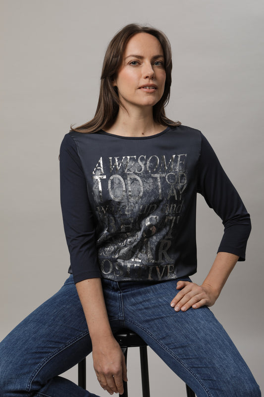 T-Shirt mit Rundhals und Druck