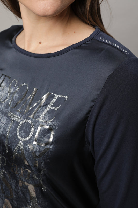 T-Shirt mit Rundhals und Druck