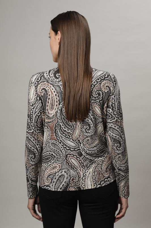 Langarmshirt mit Rundhals und Alloverdruck