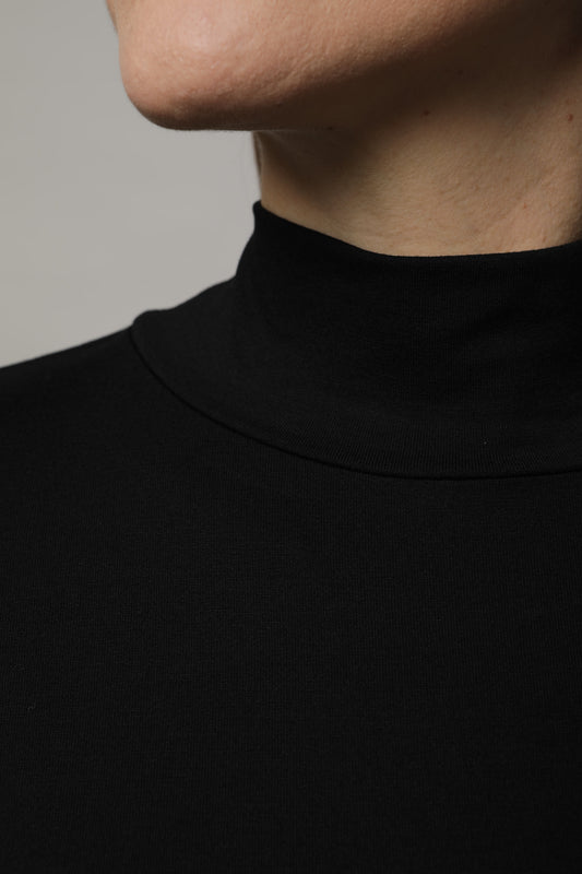 Langarmshirt mit Stehkragen