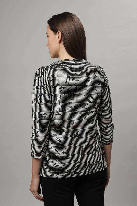 T-Shirt mit Rundhals und Alloverdruck