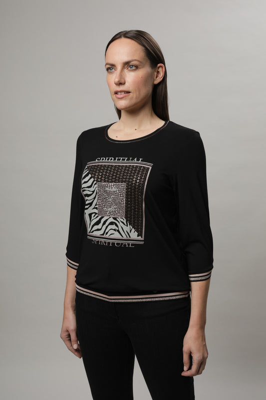 T-Shirt mit Rundhals und Druck