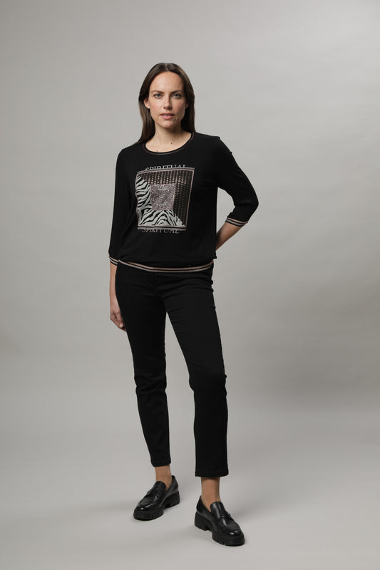 T-Shirt mit Rundhals und Druck