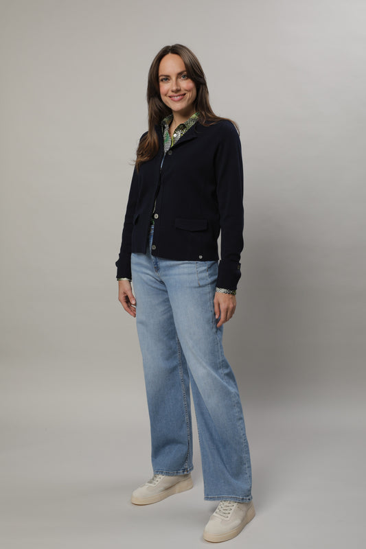 Bluse mit Umlegekragen und Alloverdruck