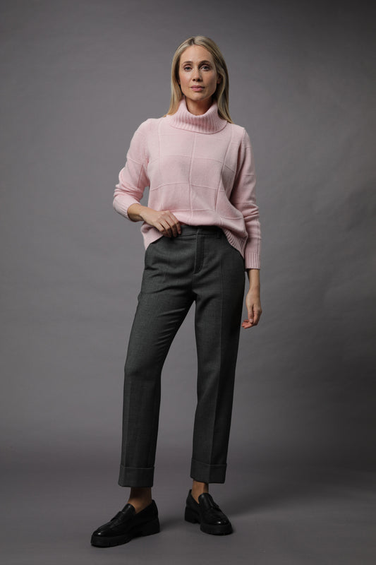 Pullover mit Rollkragen und Strukturmuster