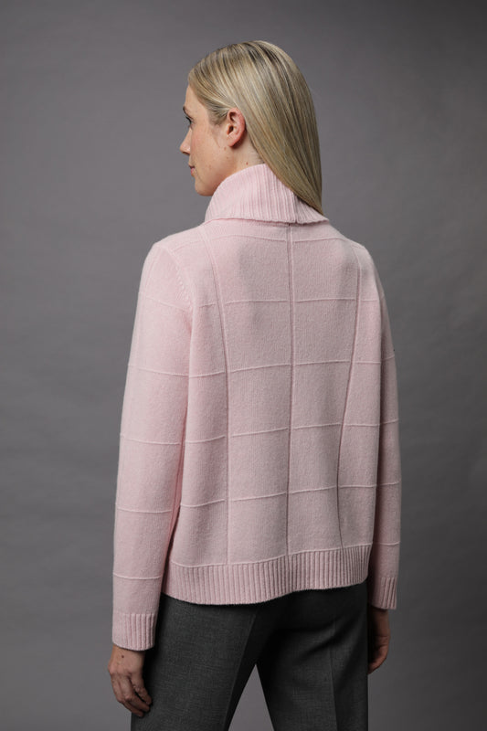 Pullover mit Rollkragen und Strukturmuster