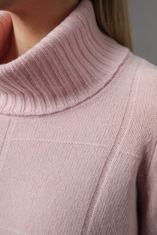 Pullover mit Rollkragen und Strukturmuster