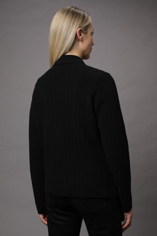 Strickjacke mit Revers-Kragen