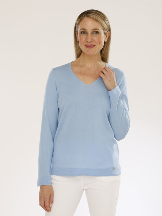 Pullover mit V-Ausschnitt