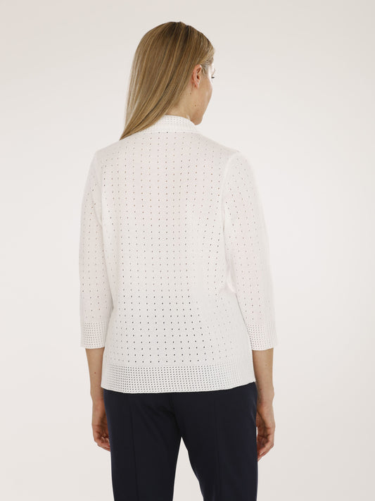 Pullover mit Polokragen und 3/4 Arm