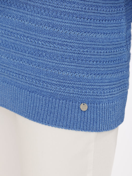 Pullover mit Rundhals und Strukturmuster
