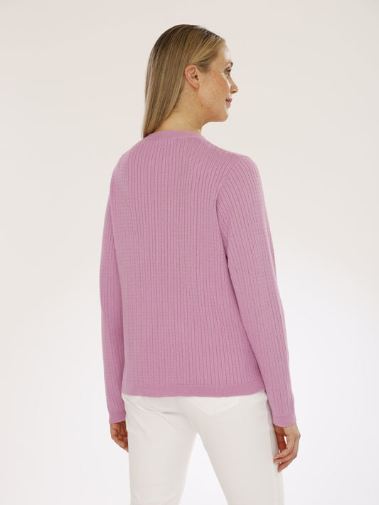 Pullover mit Rundhals und Strukturmuster