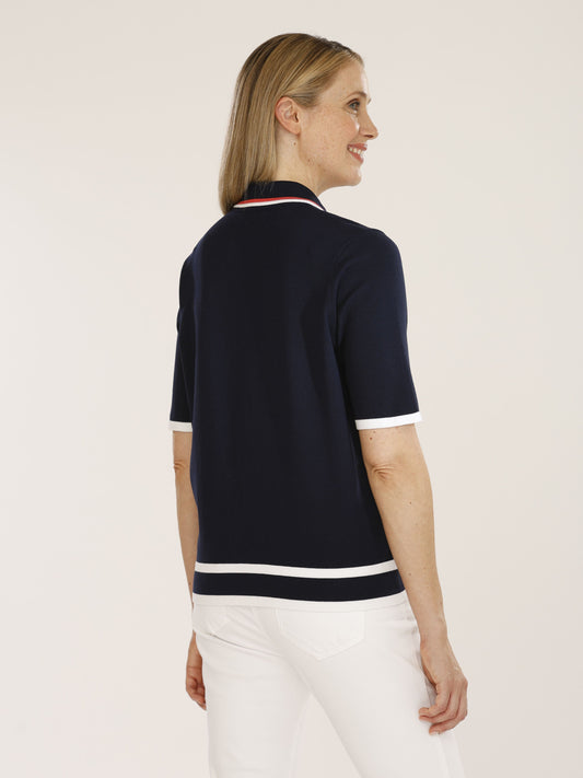 Pullover mit Polokragen und 1/2 Arm