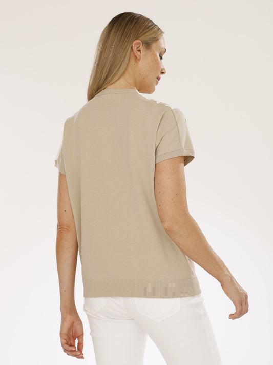 Pullover mit V-Ausschnitt und Streifen