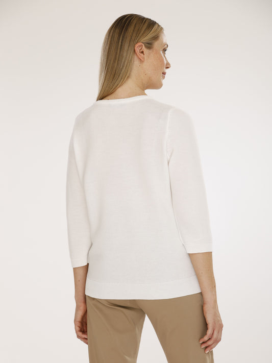 Pullover mit Rundhals und 3/4 Arm