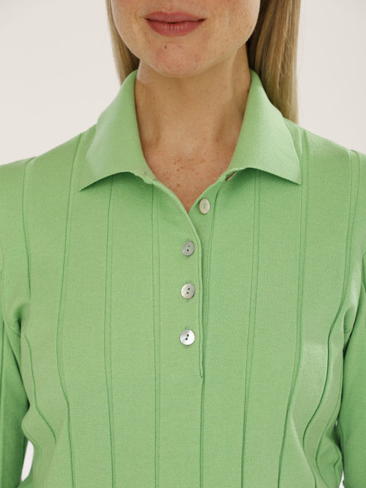 Pullover mit Polokragen und 1/2 Arm