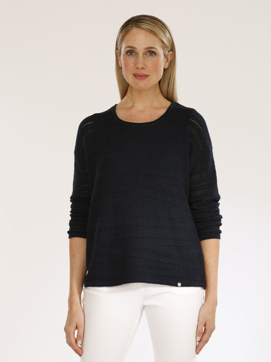 Pullover mit U-Boot-Ausschnitt