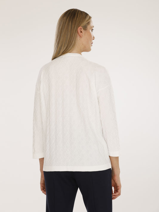 Pullover mit V-Ausschnitt und Struktur