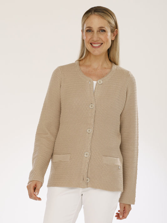 Jacke mit Rundhals