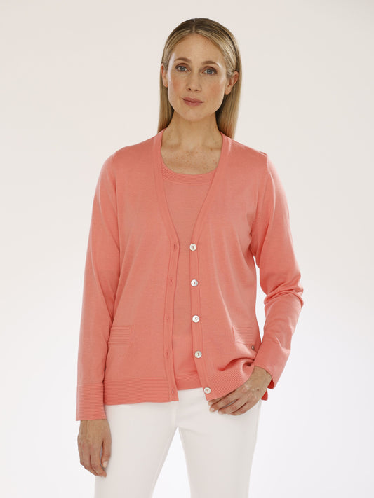 Jacke mit V-Ausschnitt