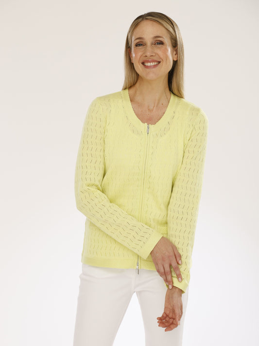 Jacke mit Rundhals und Reißverschluss