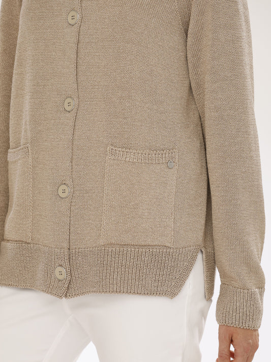 Jacke mit Rundhals und Knöpfen
