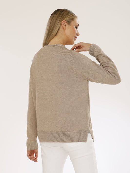 Jacke mit Rundhals und Knöpfen
