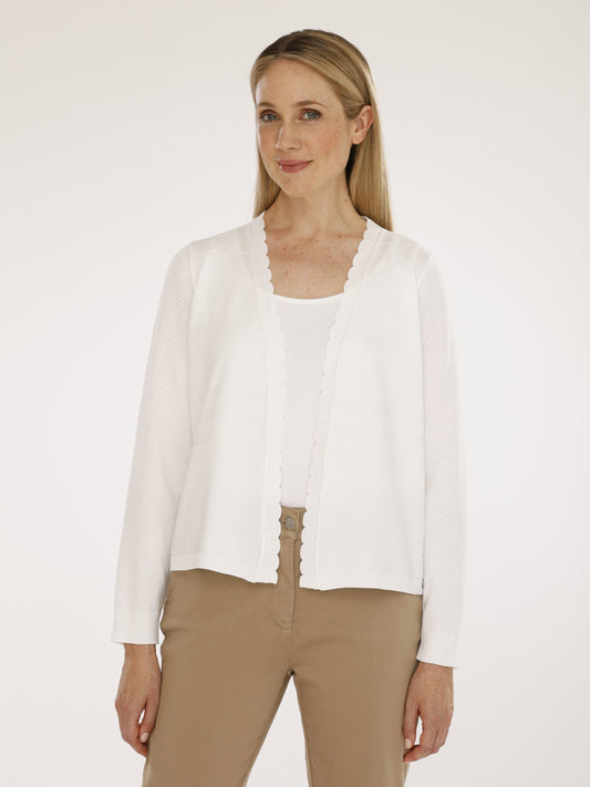 Jacke mit offenem V-Ausschnitt