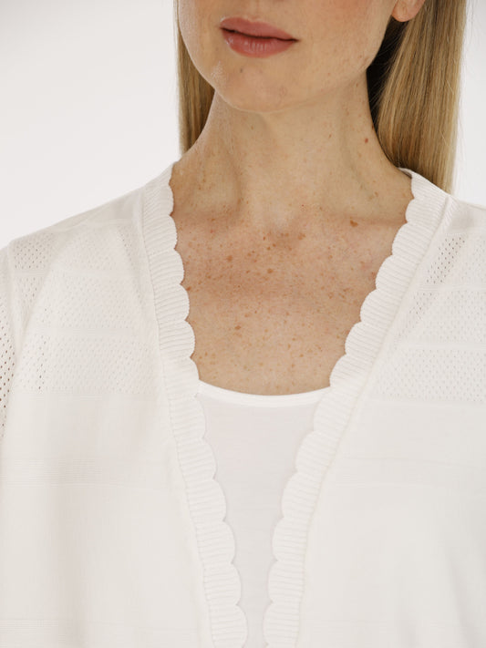 Jacke mit offenem V-Ausschnitt