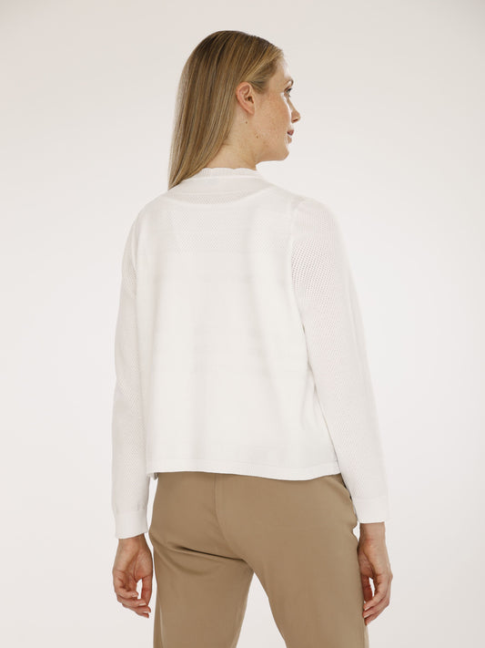 Jacke mit offenem V-Ausschnitt