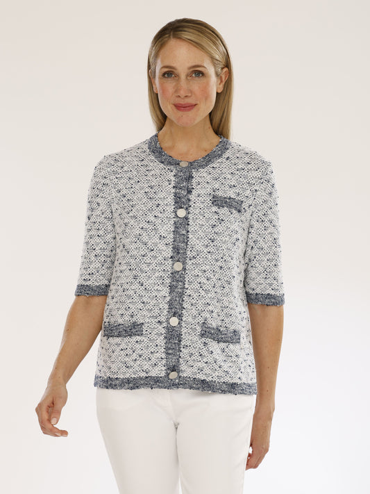 Jacke mit Rundhals und Knöpfen