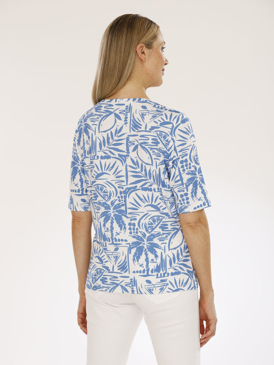 T-Shirt mit Rundhals und Alloverdruck