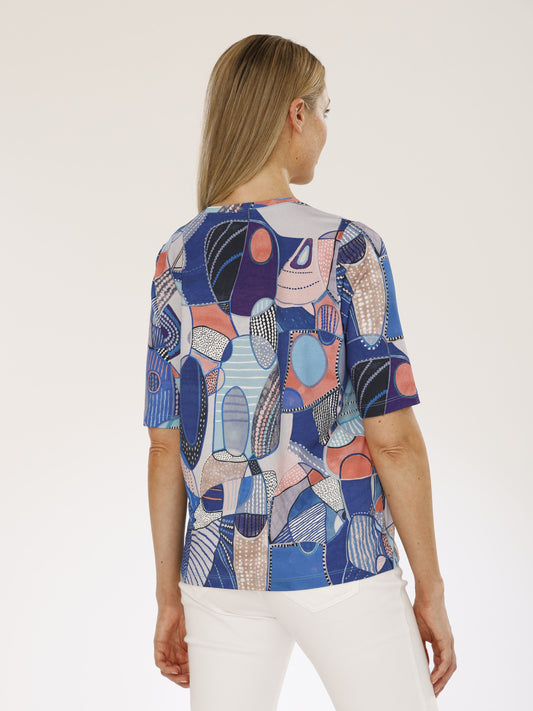 T-Shirt mit Rundhals und Alloverdruck