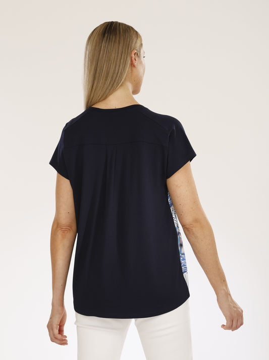 T-Shirt mit Rundhals und Alloverdruck