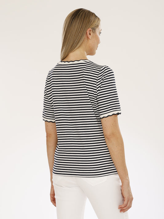 T-Shirt mit Rundhals und Ringel