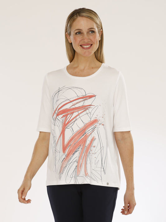 T-Shirt mit Rundhals und Alloverdruck