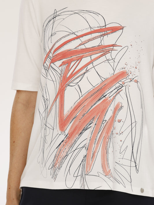 T-Shirt mit Rundhals und Alloverdruck