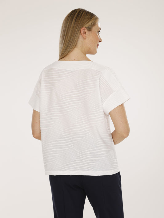 T-Shirt mit Rundhals und überschnittenem Arm