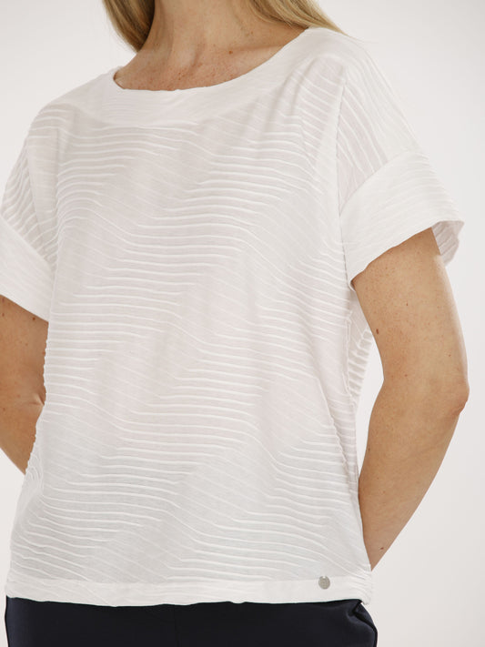 T-Shirt mit Rundhals und überschnittenem Arm