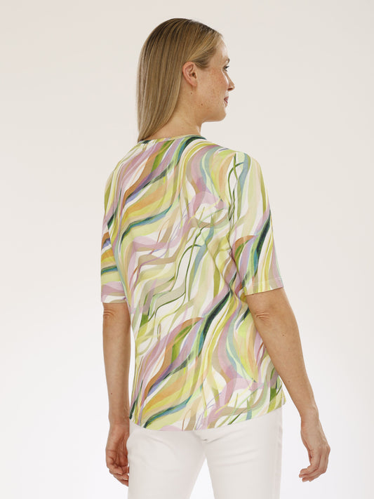 T-Shirt mit Rundhals und Alloverdruck