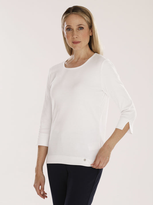 T-Shirt mit Rundhals und 3/4 Arm