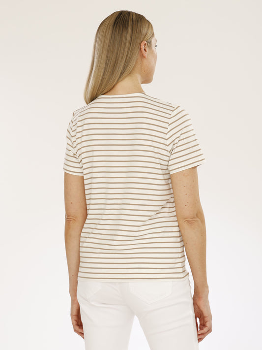T-Shirt mit Rundhals und Ringel