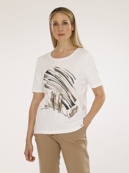 T-Shirt mit Rundhals und Alloverdruck